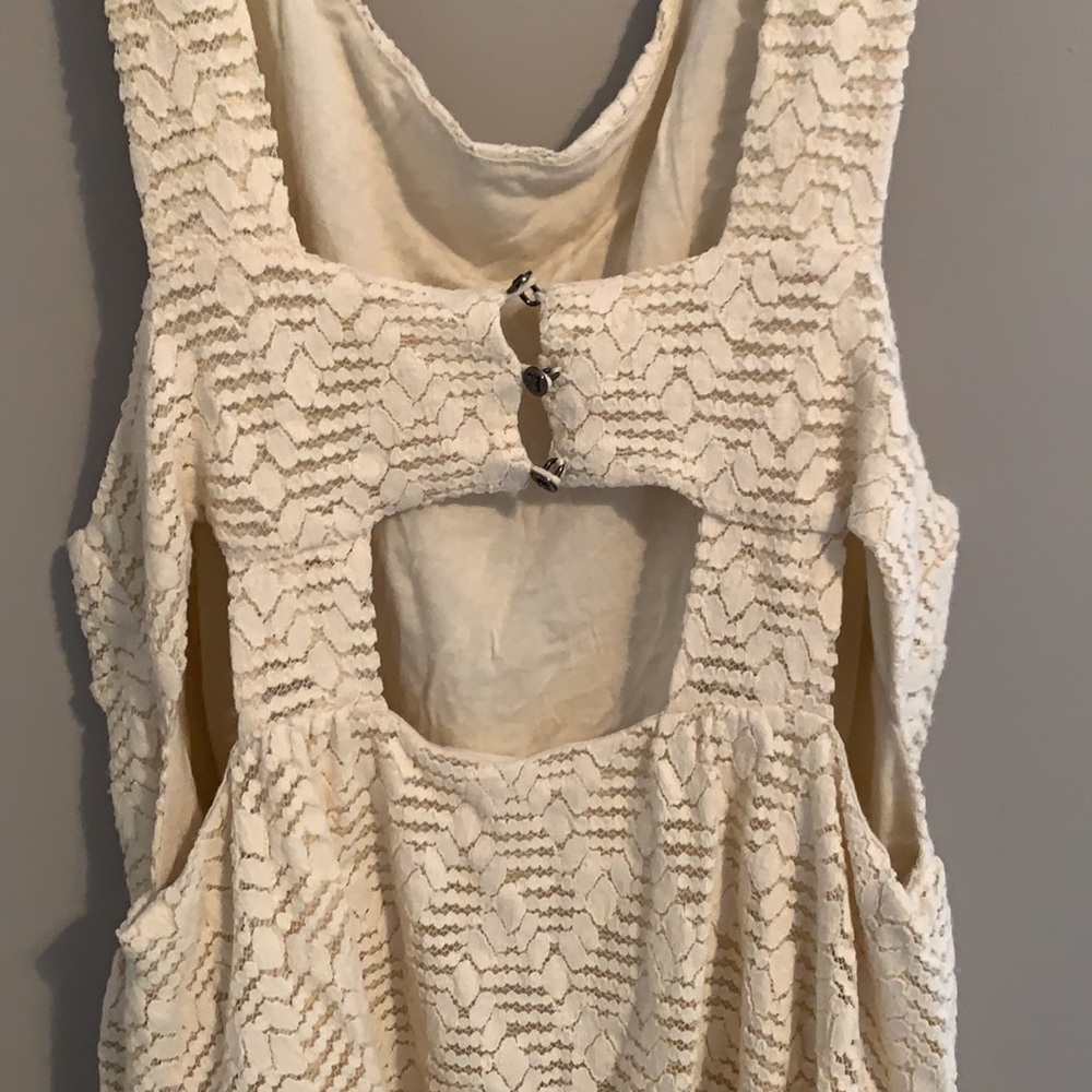 Free People Cream/White Lace Dress - Medium - Picture 5 of 9
